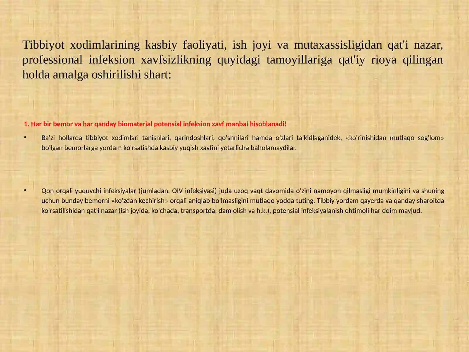 Ish joyida tibbiyot xodimlarining infeksion xavfsizligi 2