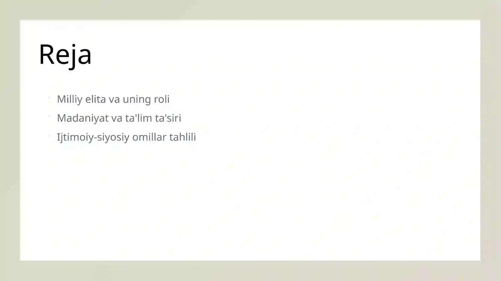 Milliy elitaning shakllanishi jarayoni 2