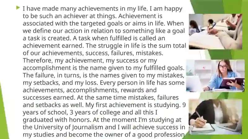 My achievements 2