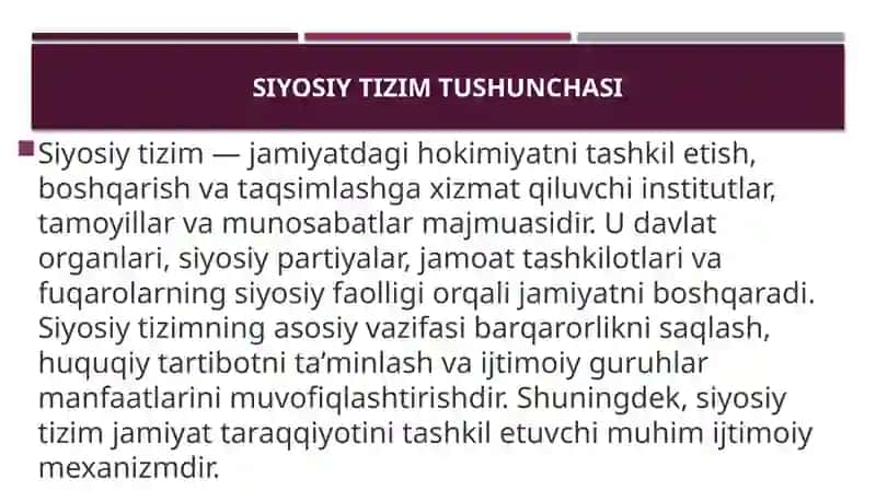 Siyosiy tizim 2