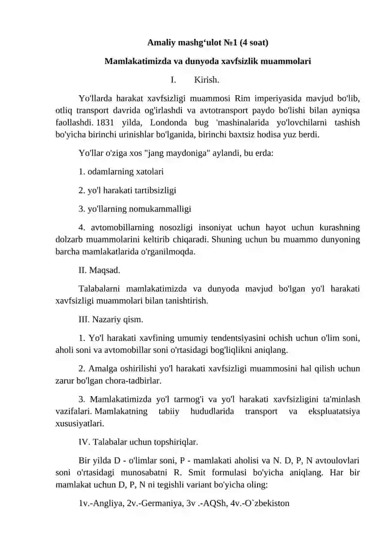 Avtomobil tashuvlarda harakat xavfsizligini tashkil etish 2