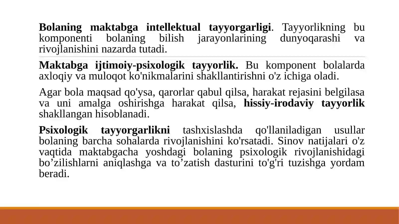 Bolalarning maktabga tayyorligini tashxislash usullari 2