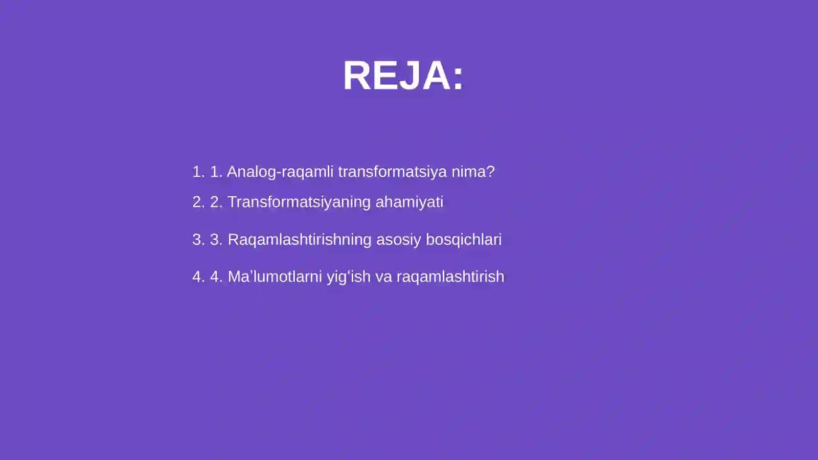 Analog-raqamli transformatsiya 2