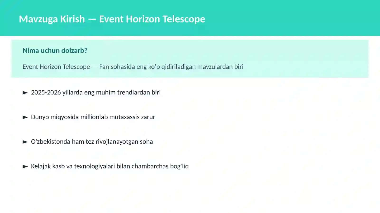 Event Horizon Telescope 2
