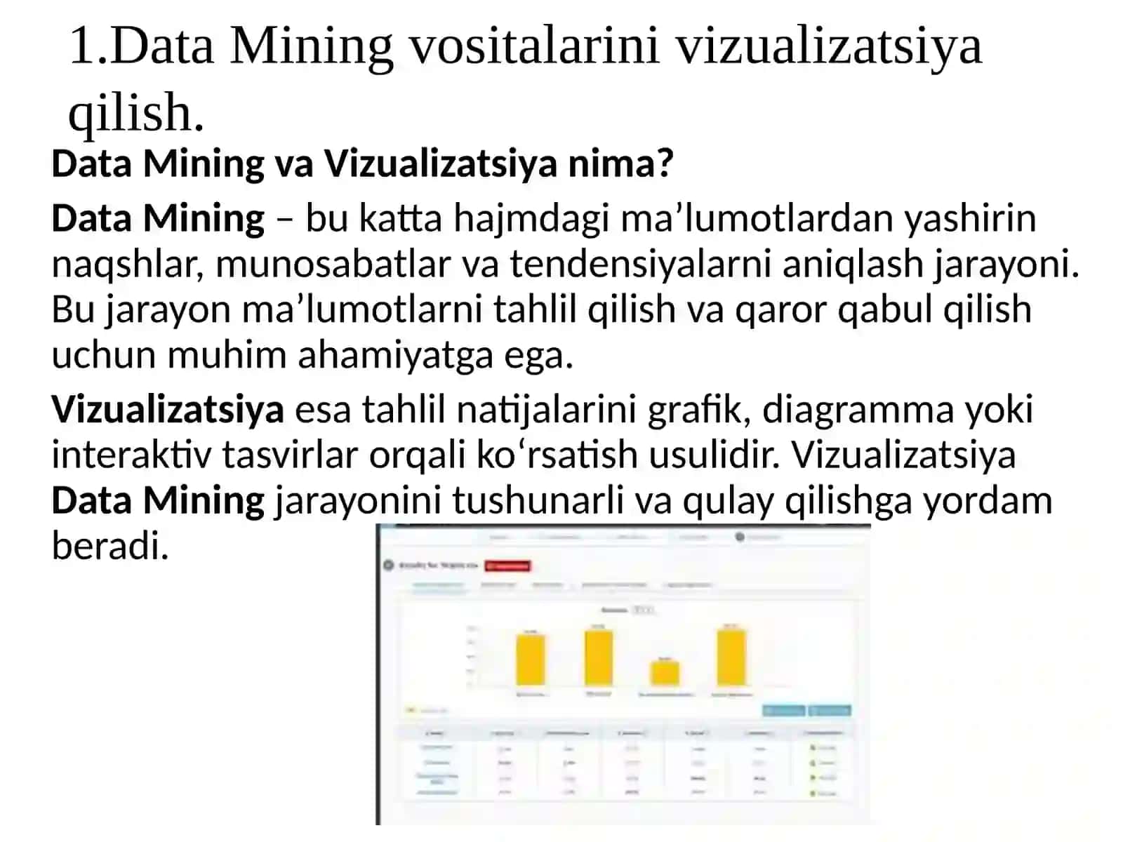 Vizualizatsiya usullari.Vizualizatsiya sifati 2