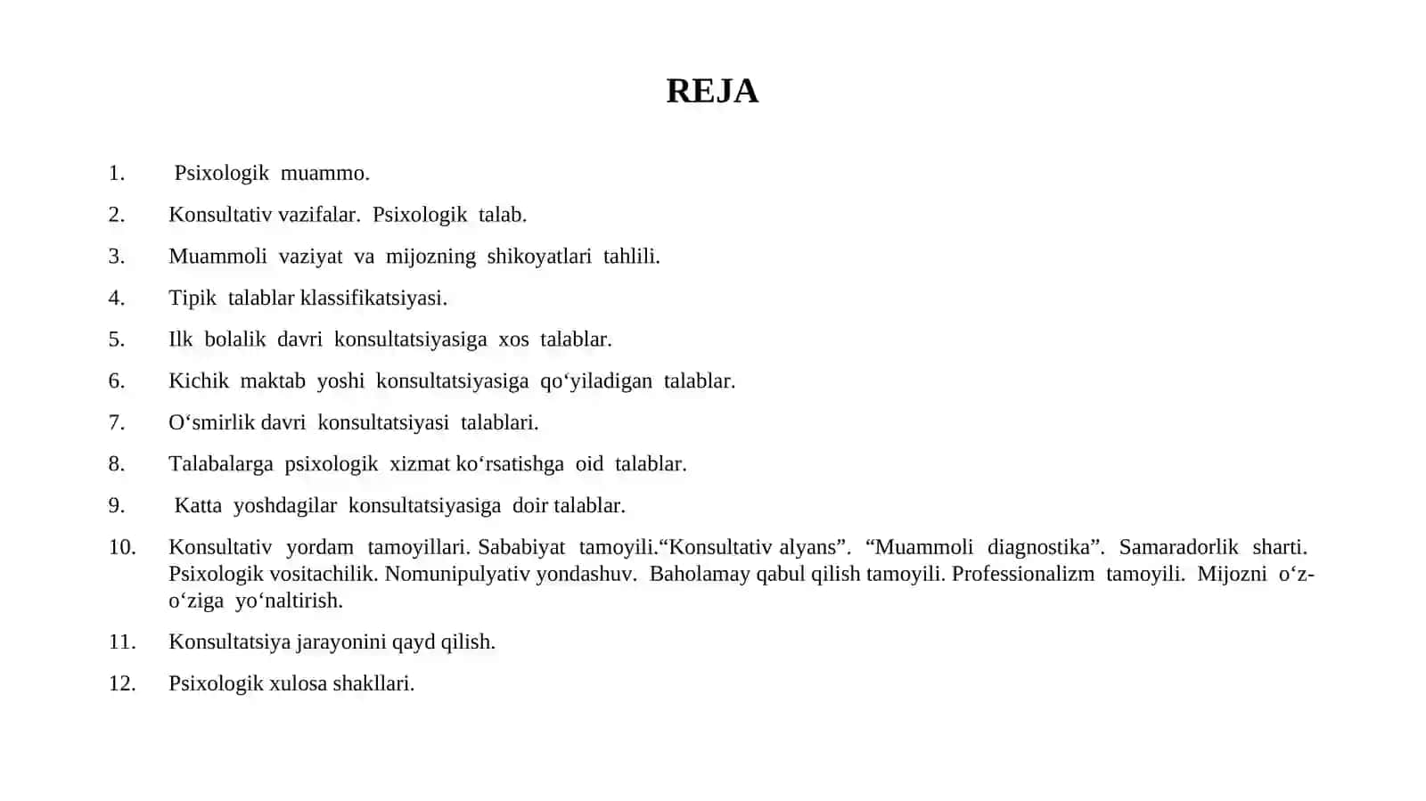 Psixologik muammo va konsultativ yordam tamoyillari 2