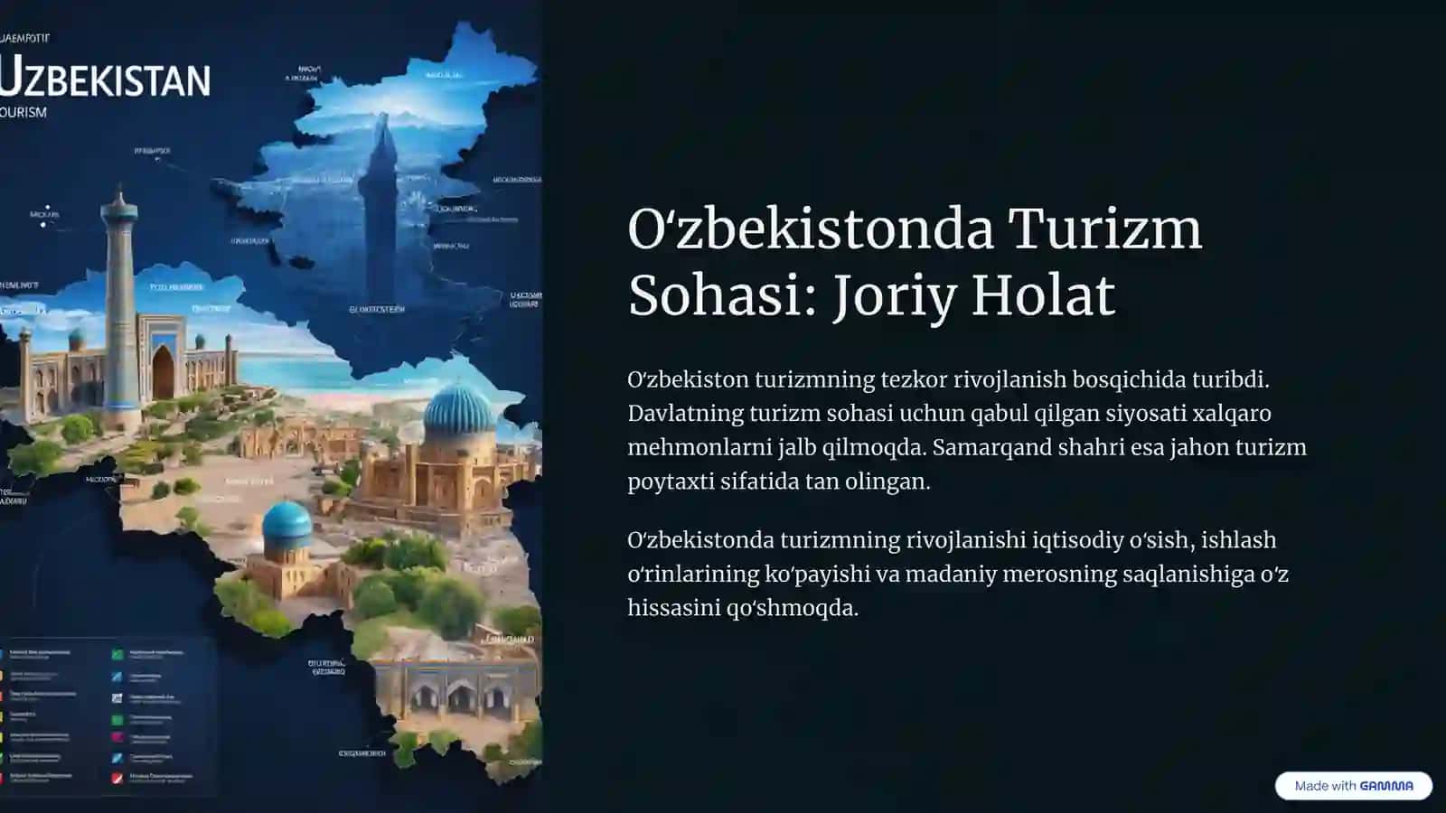 Oʻzbekistonda Turizmni Rivojlantirish 2