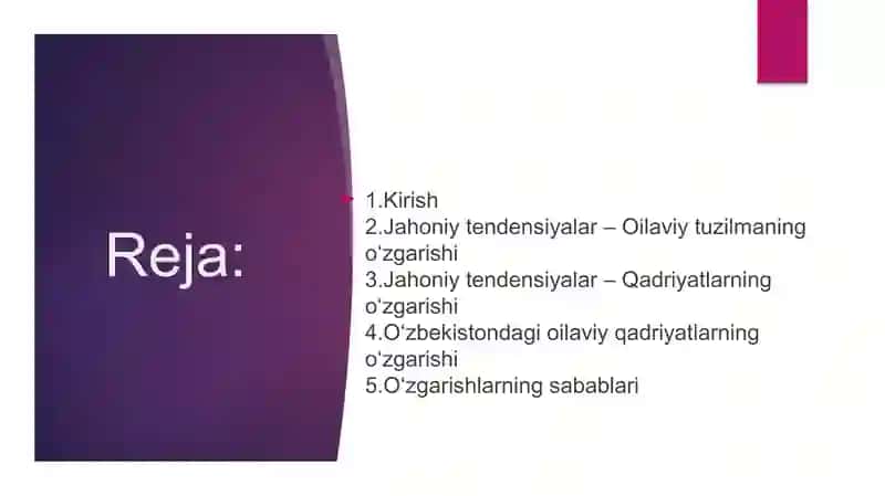 Zamonaviy jamiyatda oilaviy qadriyatlarning oʻzgarishi 2