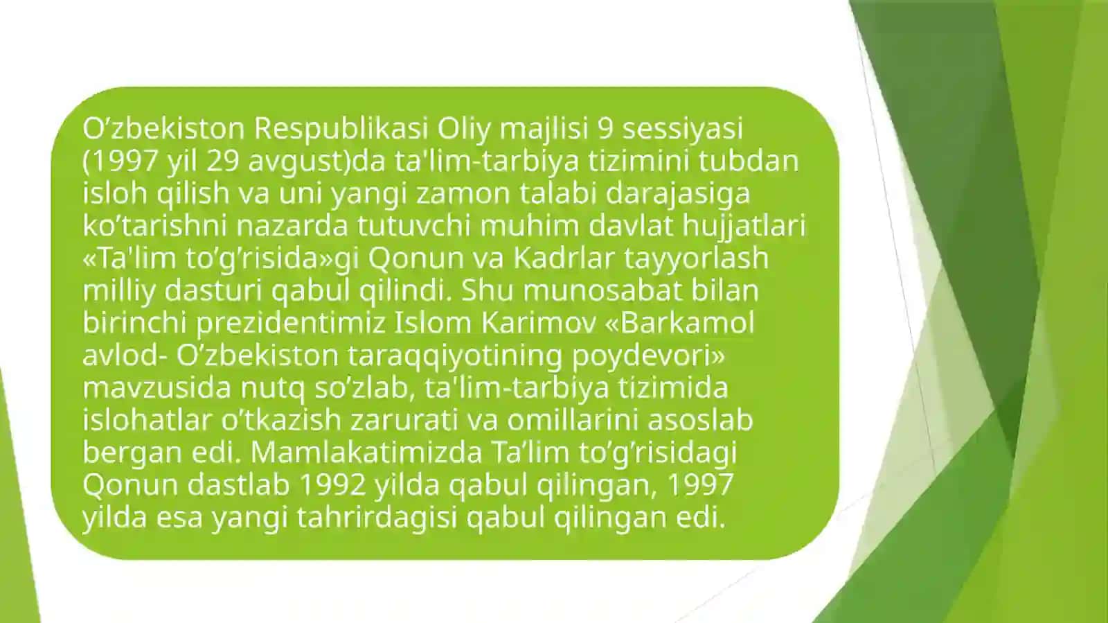 Ta'lim tog'risidagi qonun 2