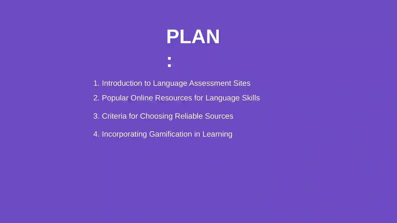 Internet sites and Gamifying materials for Language Assessment 2