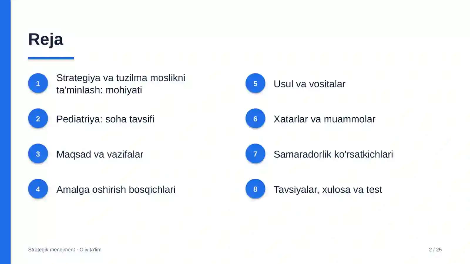 pediatriyada strategiya va tashkiliy tuzilma o'rtasidagi moslikni ta'minlash 7585 2