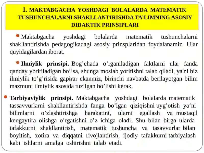 Maktabgacha yoshdagi bolalarda matematik tushunchalarni shakllantirish 2