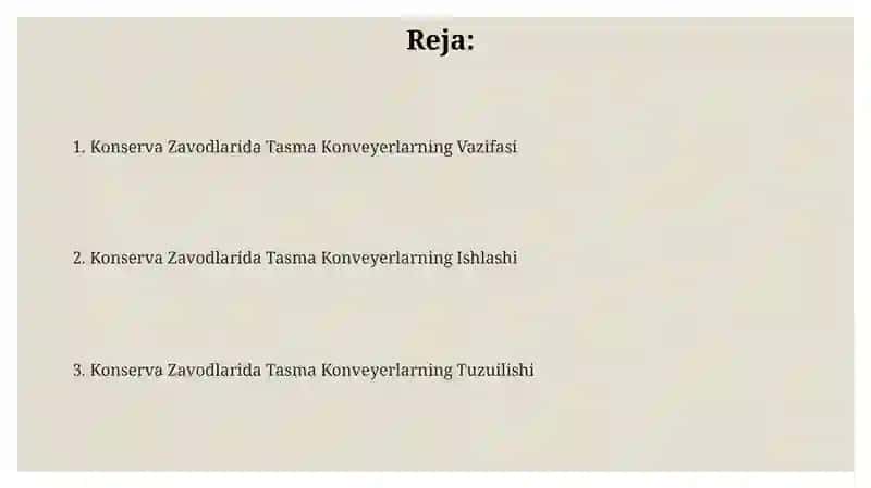 Lenta konveyerlarning Tuzilishi va Ishlashi 2