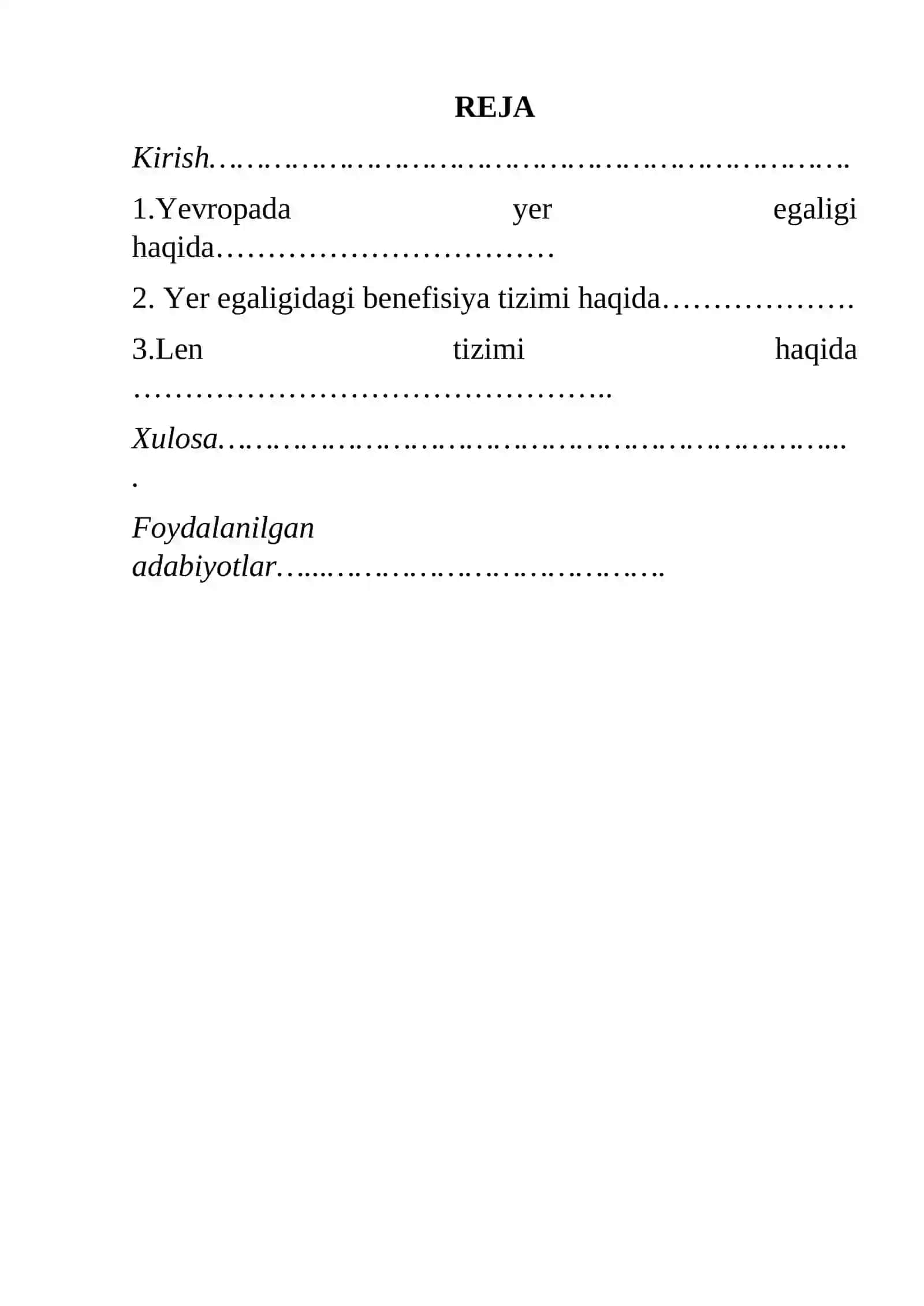 Yevropada yer egaligi, benefisiya va len tizimining paydo bo‘lishi 2