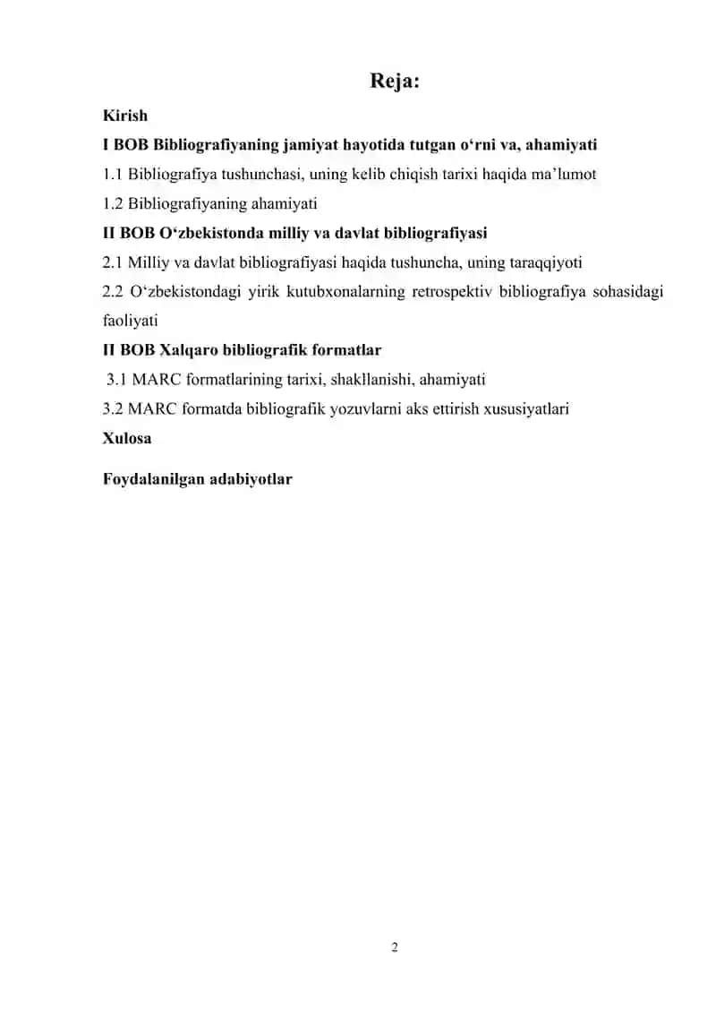 Kurs ishi biblografiya 2