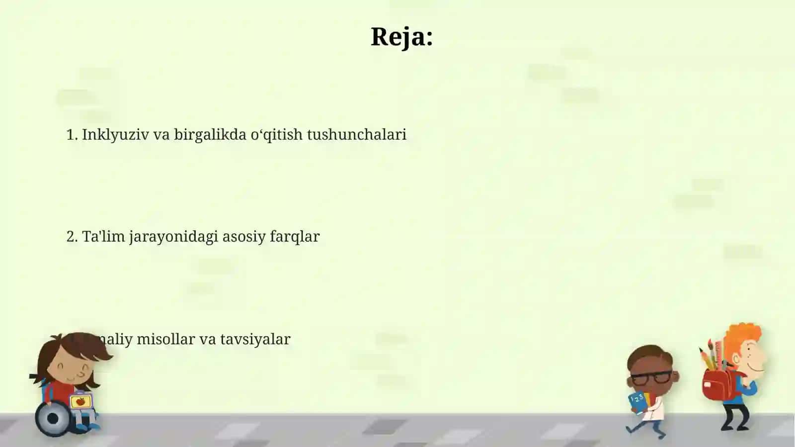 Inklyuziv va birgalikda o‘qitish tushunchalari 2
