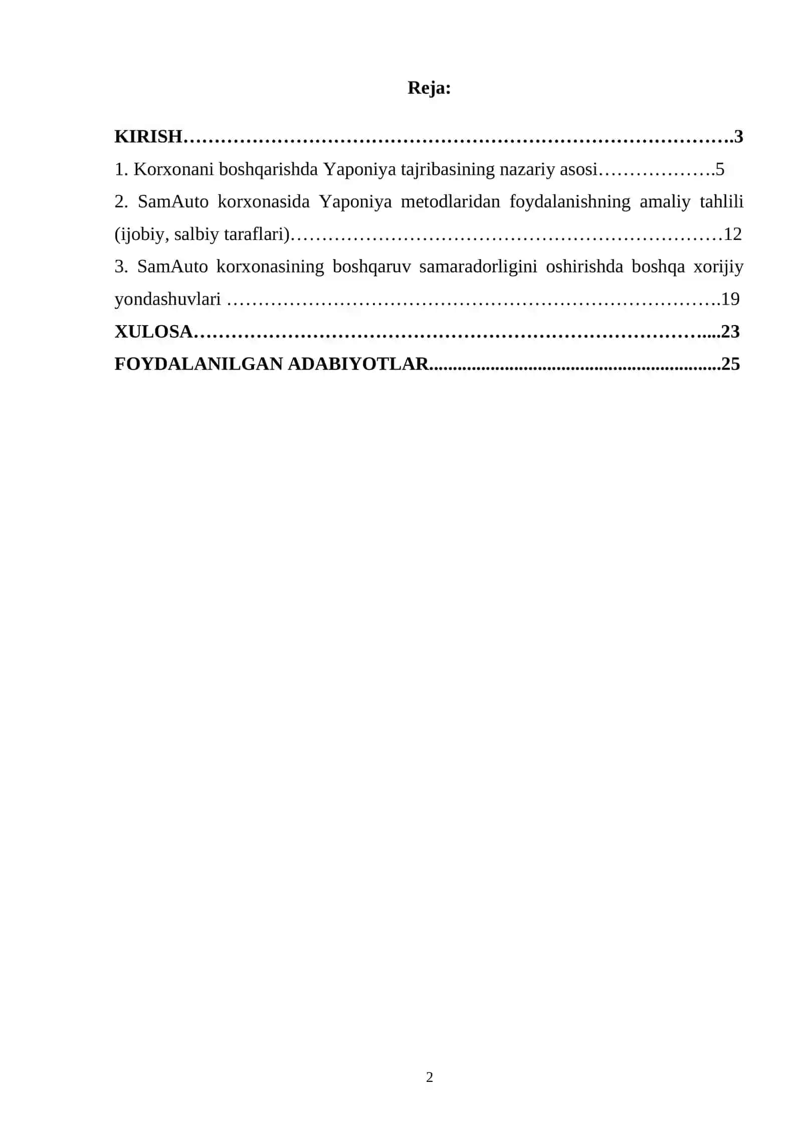 SаmАutо kоrxоnаsidа Yароniyа metоdlаridаn fоydаlаnishning аmаliy tаhlili 2
