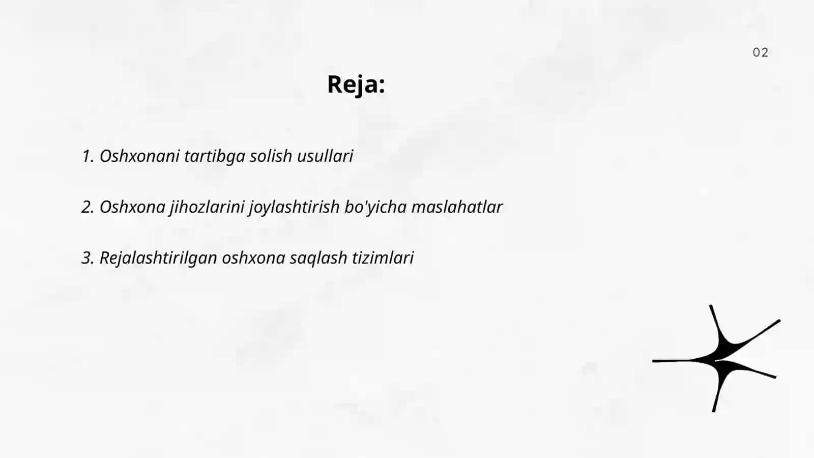 Oshxona va uy anjomalarini saqlash, tozalash va jihozlash usullari 2