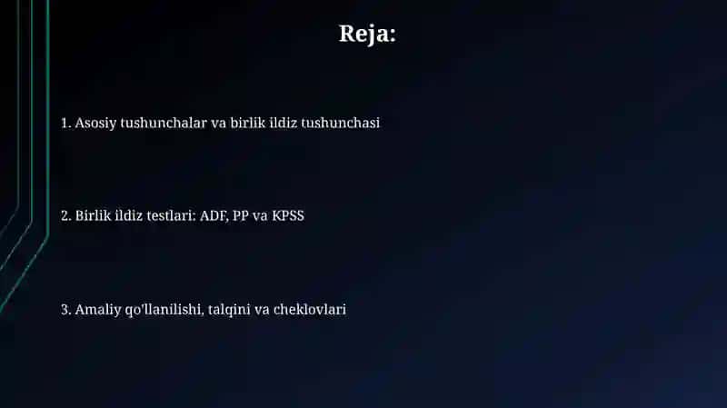 Birlik ildizlar testi 2