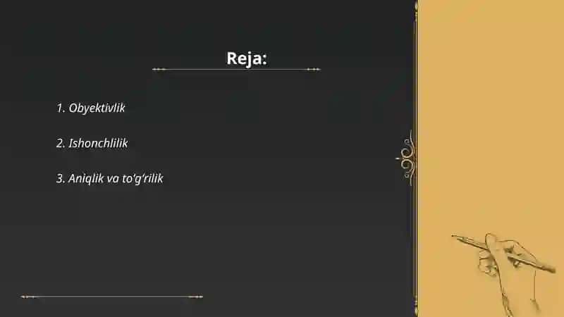Statistika oldiga qoʻyilgan talablar 2