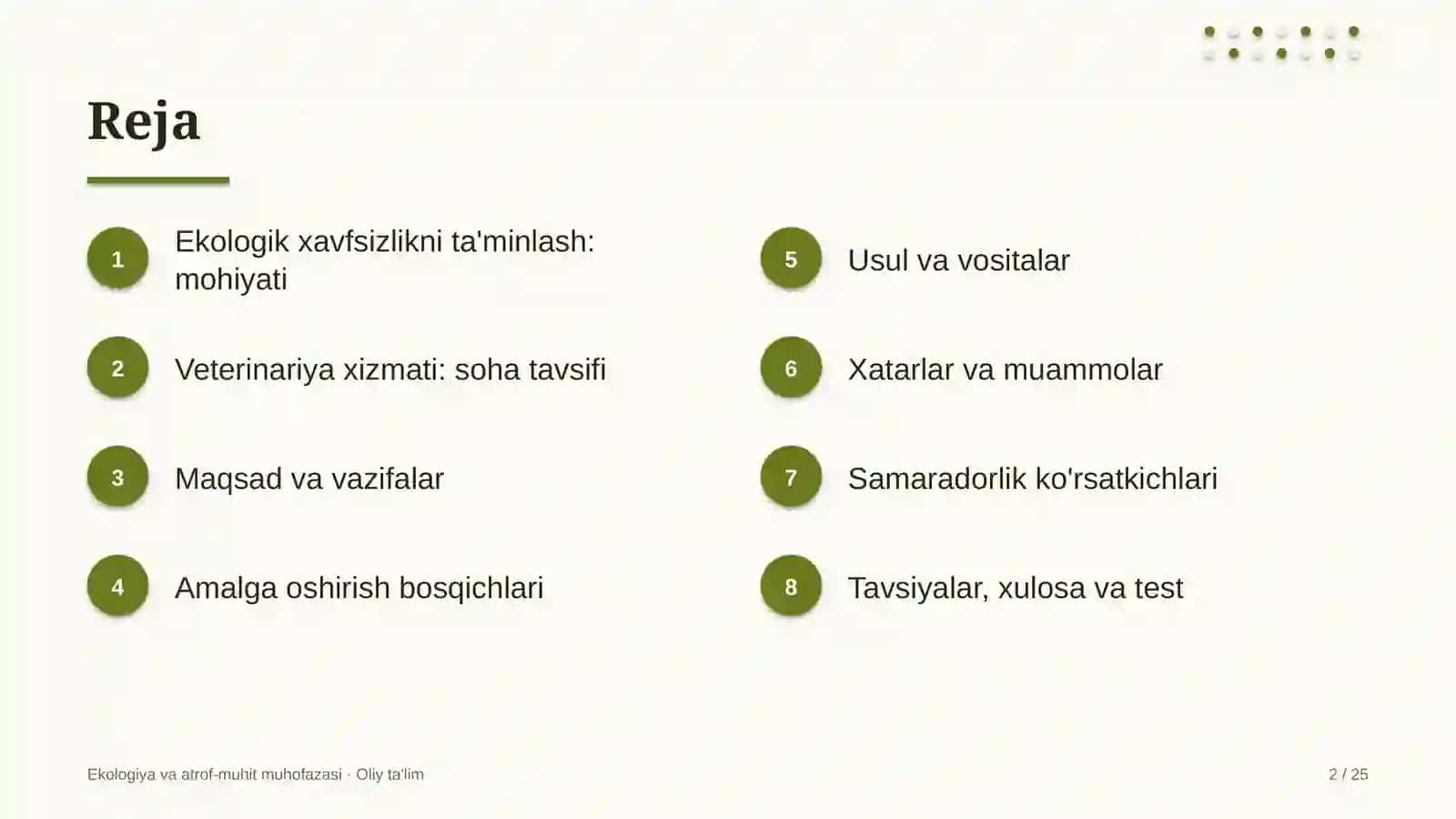 veterinariya xizmatida ekologik xavfsizlikni ta'minlash 6225 2