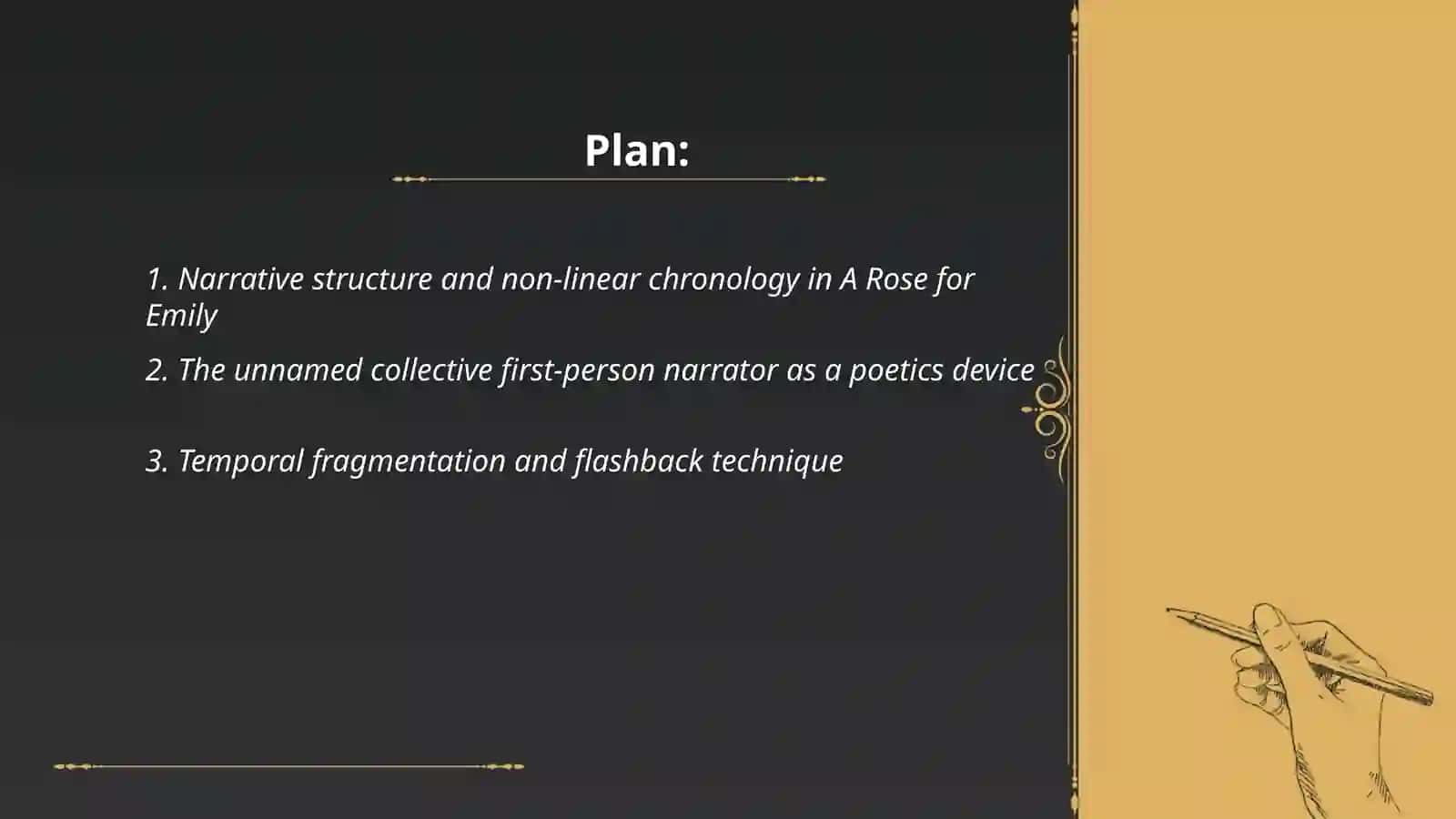 Poetics of W. Faulkner's novel "A Rose for Emily" 2