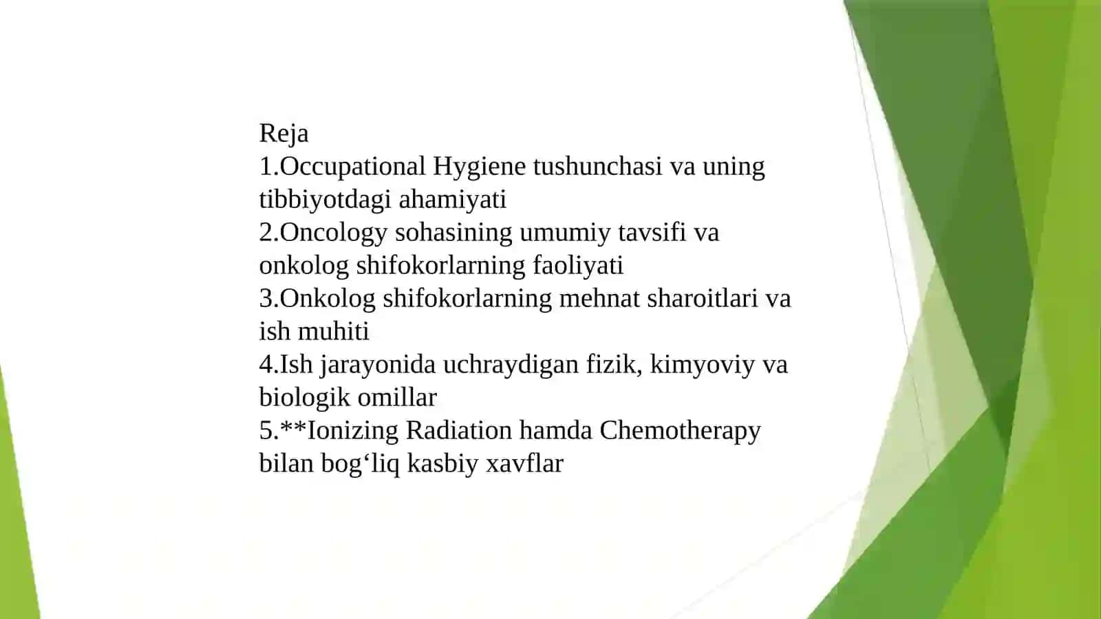 ONKOLOGLARNING MEHNAT GIGIYENASI 2
