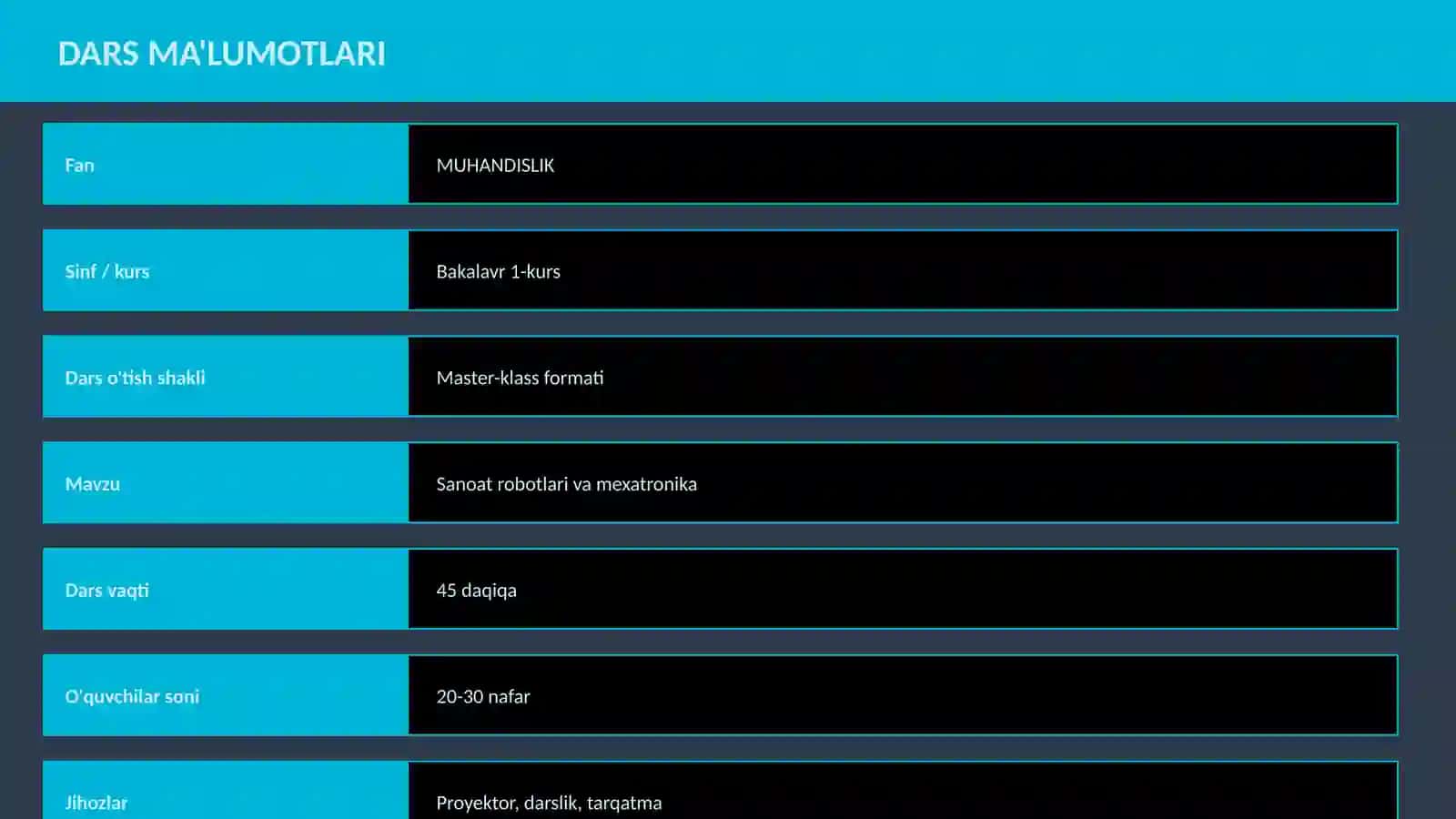 Sanoat robotlari va mexatronika 2