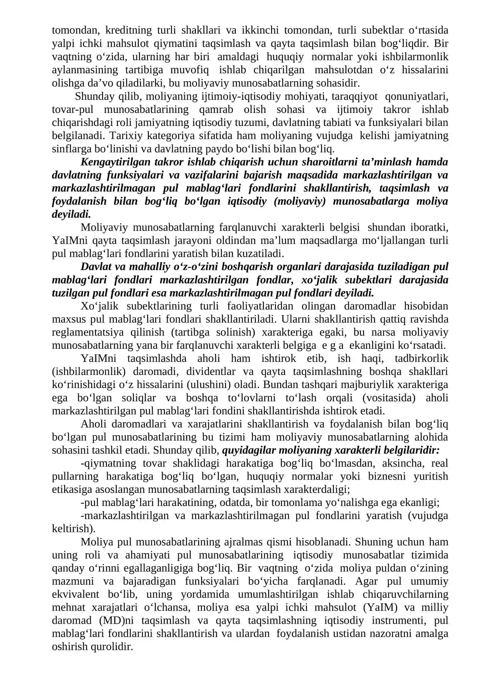 Moliyaning mohiyati va funksiyalari 2