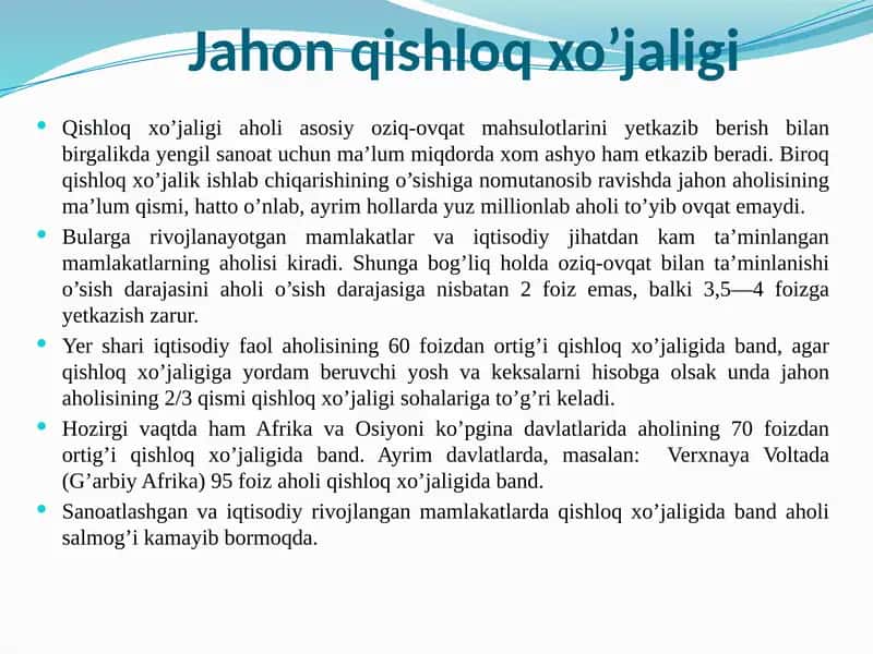 JOHON XO’JALIGI VA UNING EVOLUTSIYASI 2