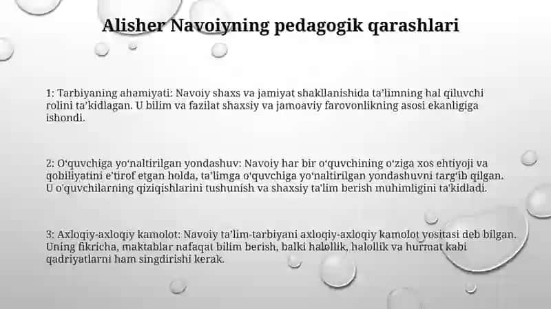 Alisher Navoiyning Pedagogik Qarashlari 2