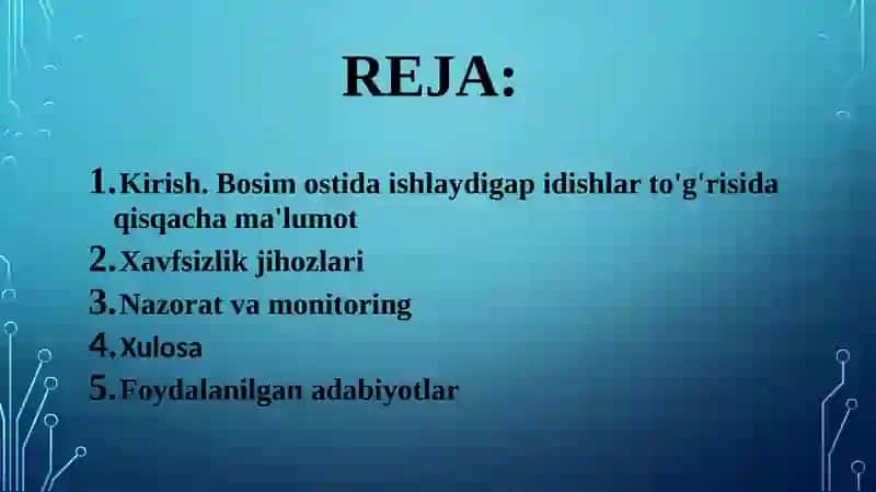 Bosim ostida ishlaydigan idishlarni ishlatishda xavfsizlikni ta’minlash 2
