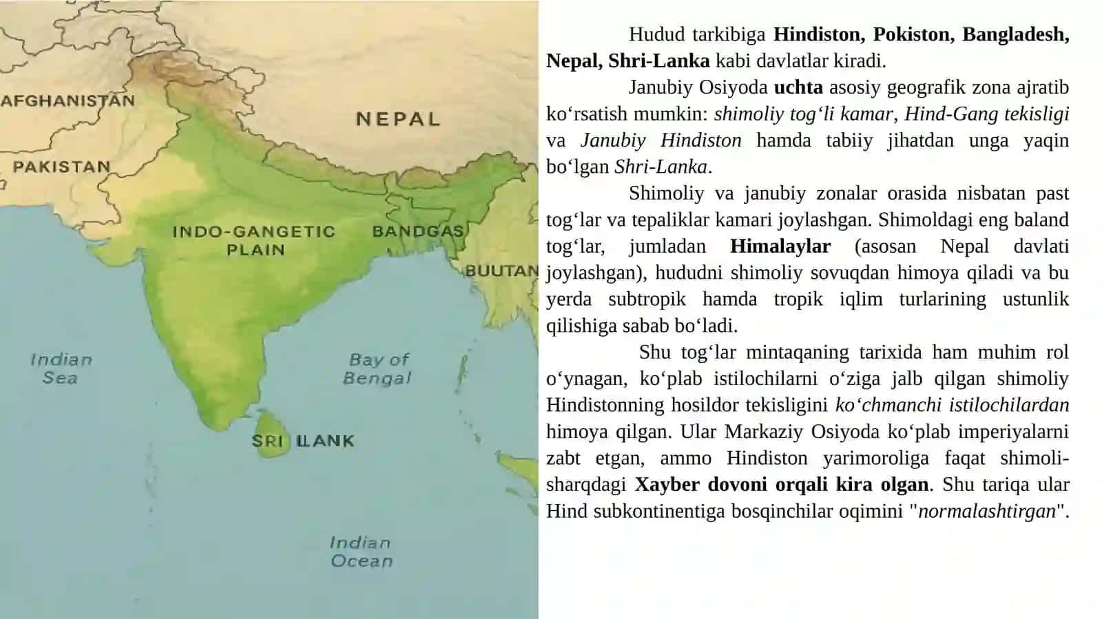 Shimoliy Osiyo geografiyasi 2