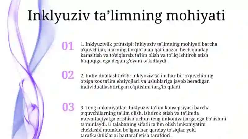 Alohida Yordamga Muhtoj Shaxslarrni Inklyuziv Ta'Lim Konsepsiyasining Mohiyati VaAsosiyQoidalari 2