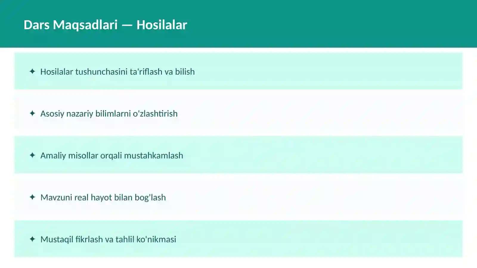 MATEMATIKA Dars ishlanma 2