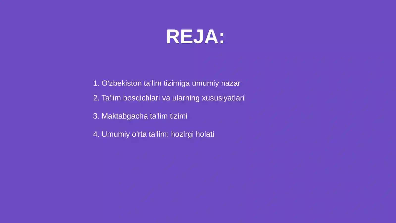 O'zbekiston Respublikasi ta'lim tizimi 2