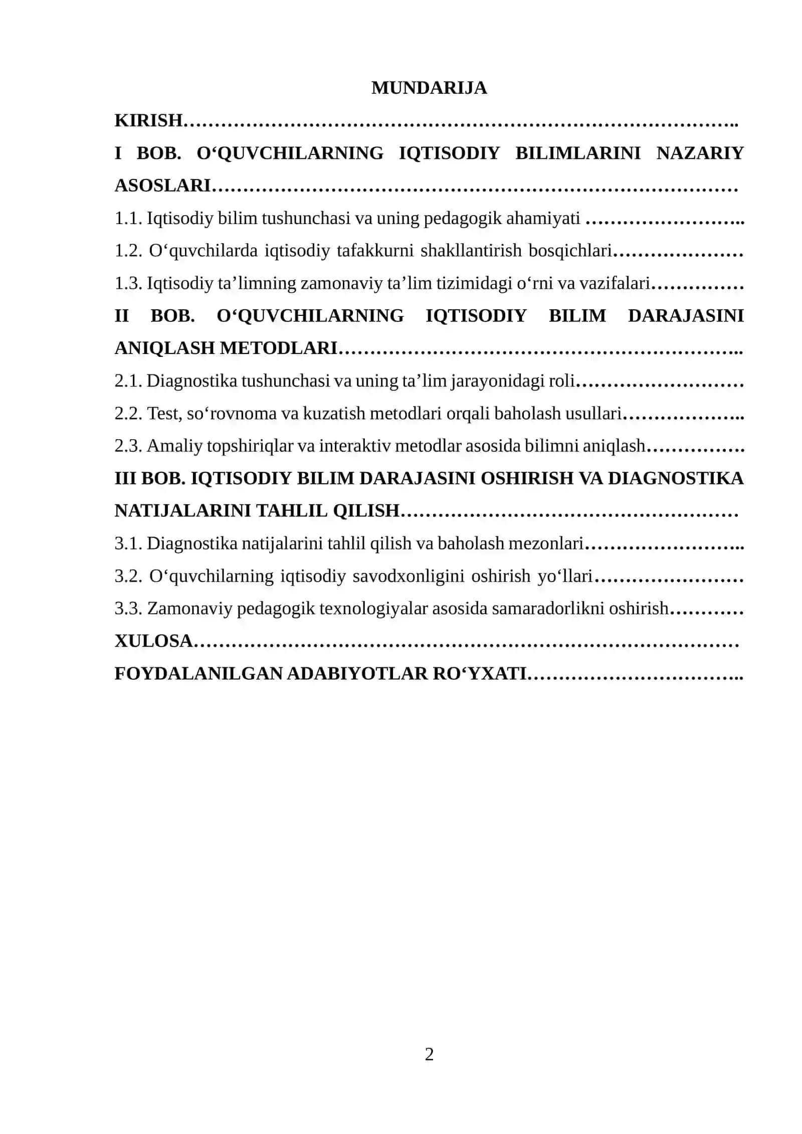 O‘QUVCHILARNING IQTISODIY BILIMLARINI NAZARIY ASOSLARI 2
