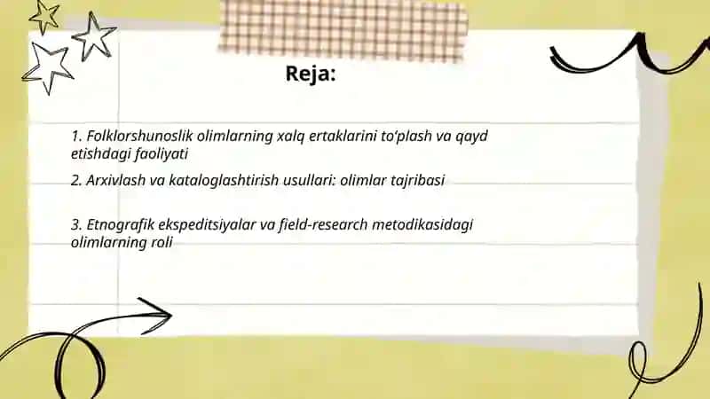 Xalq ertaklarini oʻrganishda folklorshunoslik olimlarning faoliyati 2