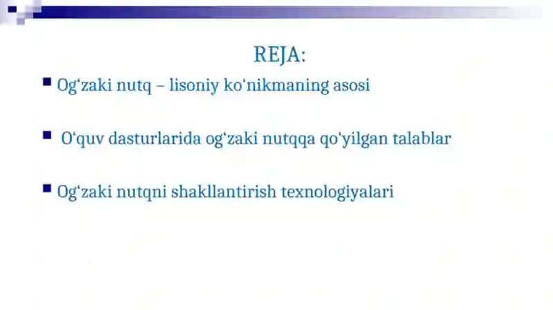 O‘QUVCHILARDA OG‘ZAKI NUTQ KO‘NIKMALARINI SHAKLLANTIRISH METODIKASI 2