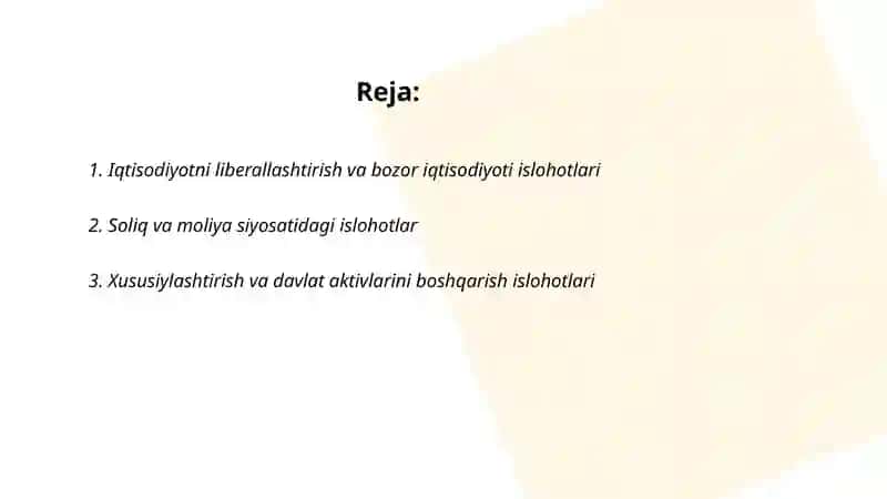 Yangi Oʻzbekistonda Shavkat Mirziyoyev islohotlari 2