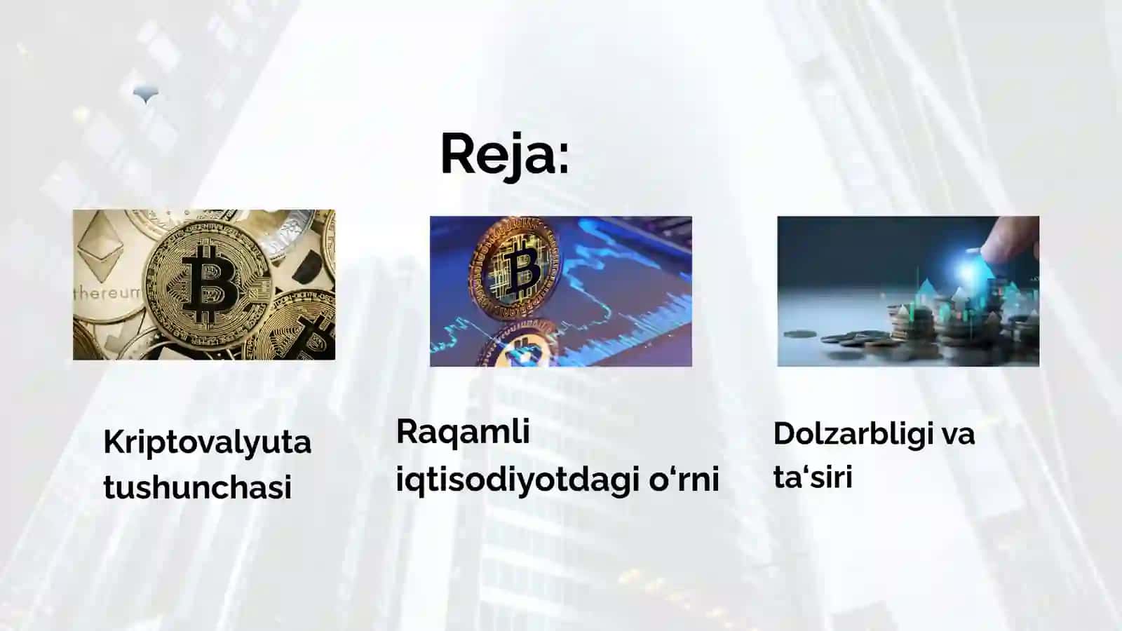 Kriptovalyuta bozorining iqtisodiyotdagi o'rni. 2