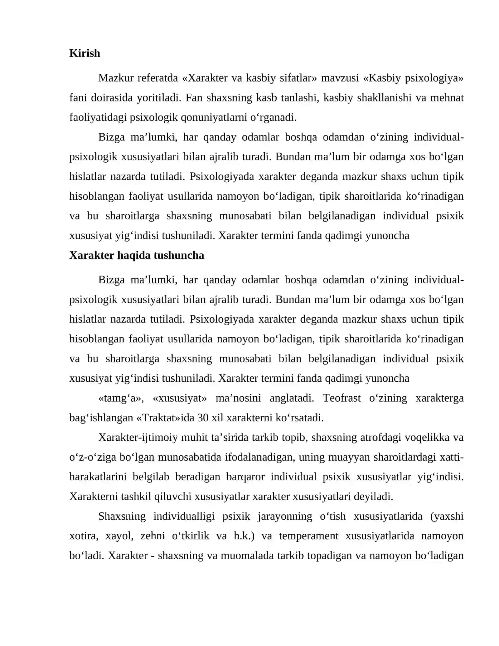 Xarakter va kasbiy sifatlar 2