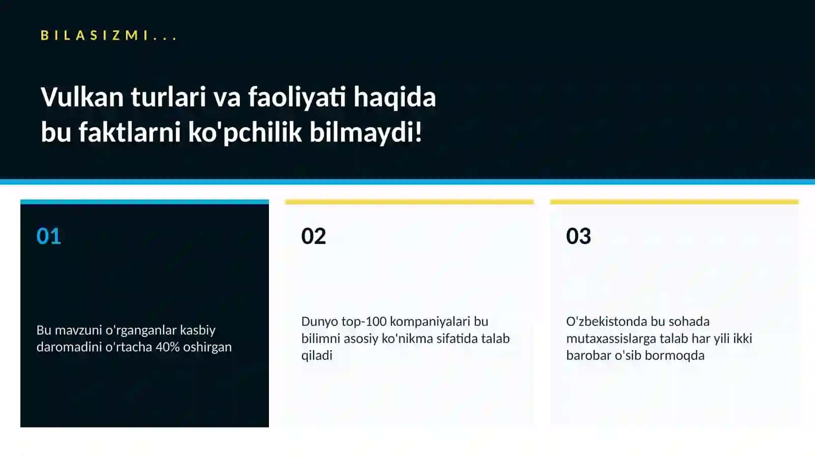 Vulkan turlari va faoliyati 2