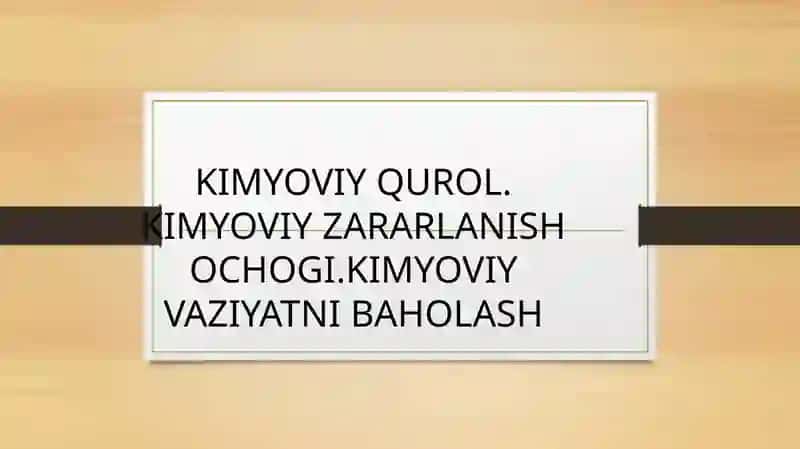 KIMYOVIY QUROL 2