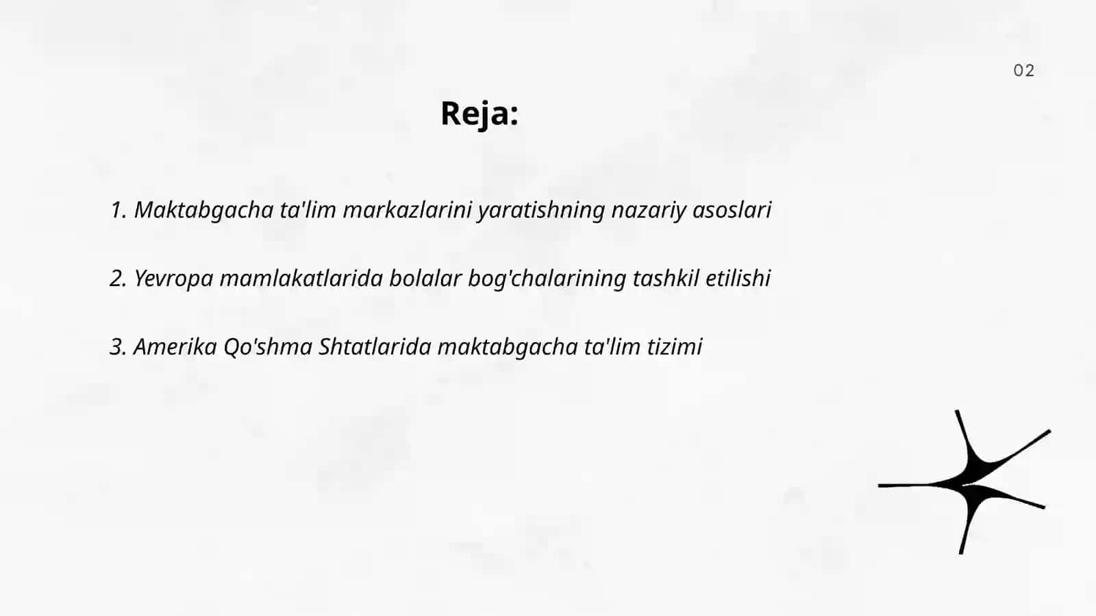 Turli mamlakatlarda maktabgacha ta'limda markazlarni tashkil etish 2