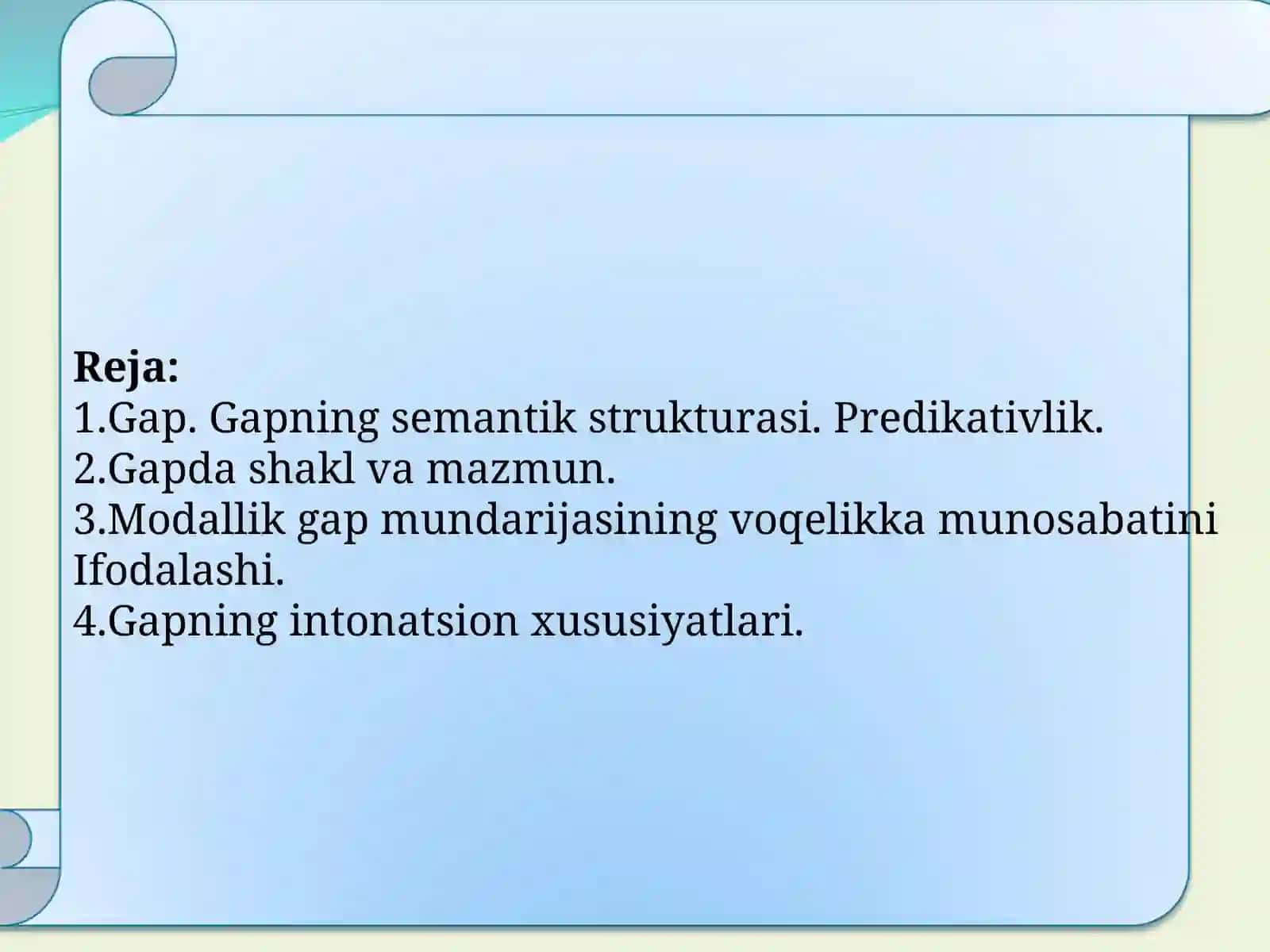 Sodda gap sintaksisi. Sodda gapning murakkablashuvi 2