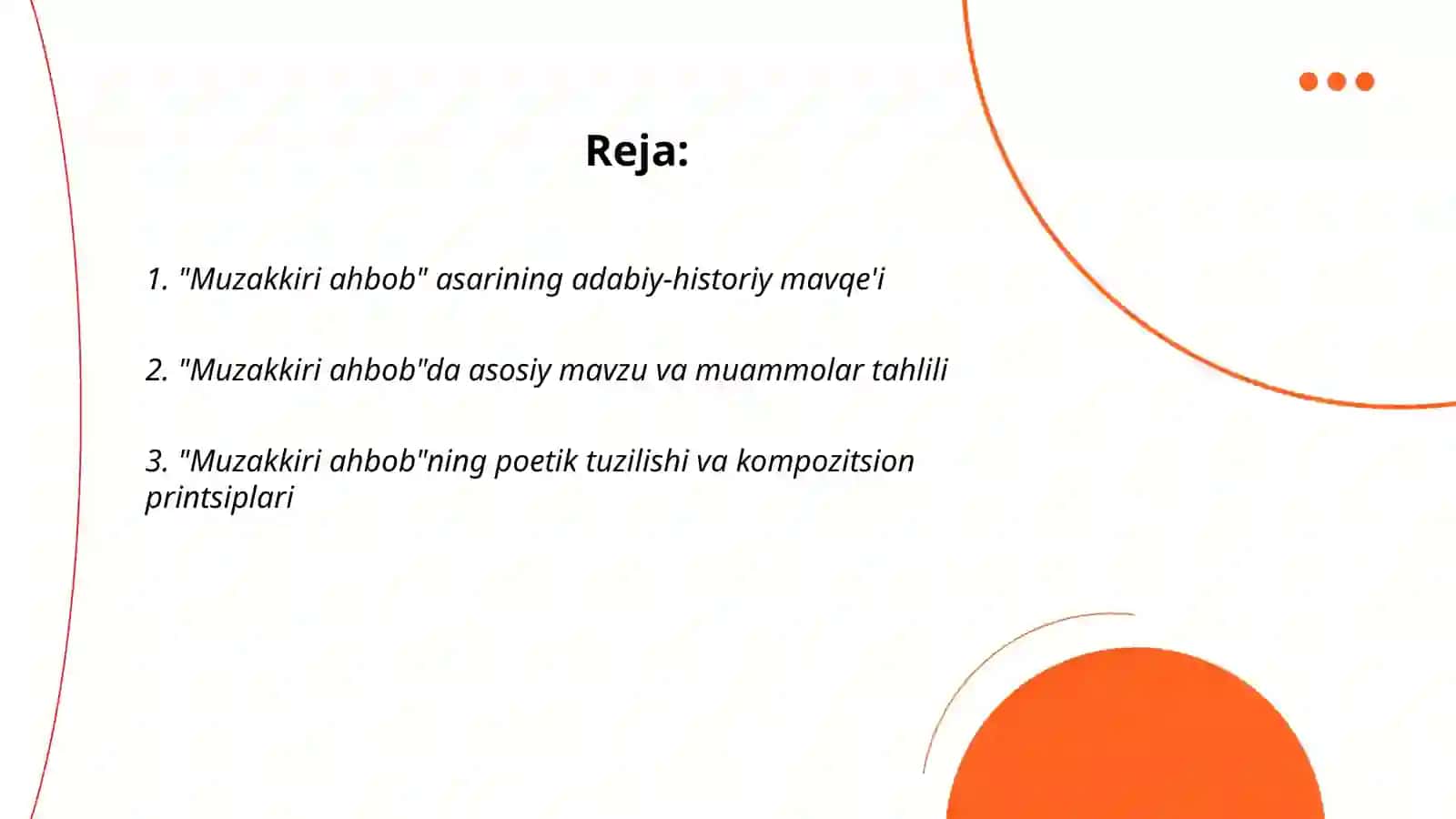 Muzakkiri ahbob va nazariy poetika masalalari 2