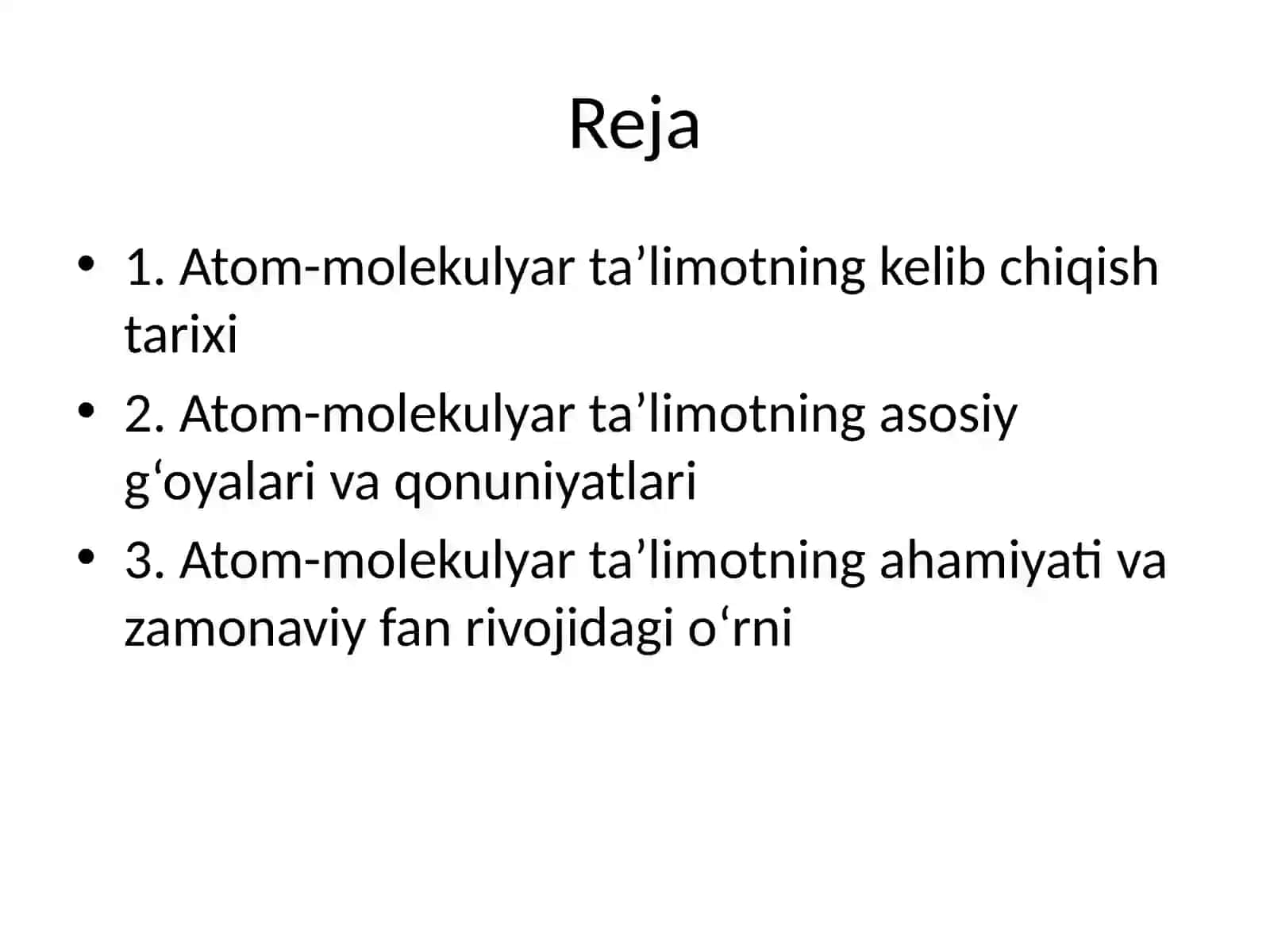 Atom-molekulyar  ta’limotning  kelib  chiqish  tarixi 2