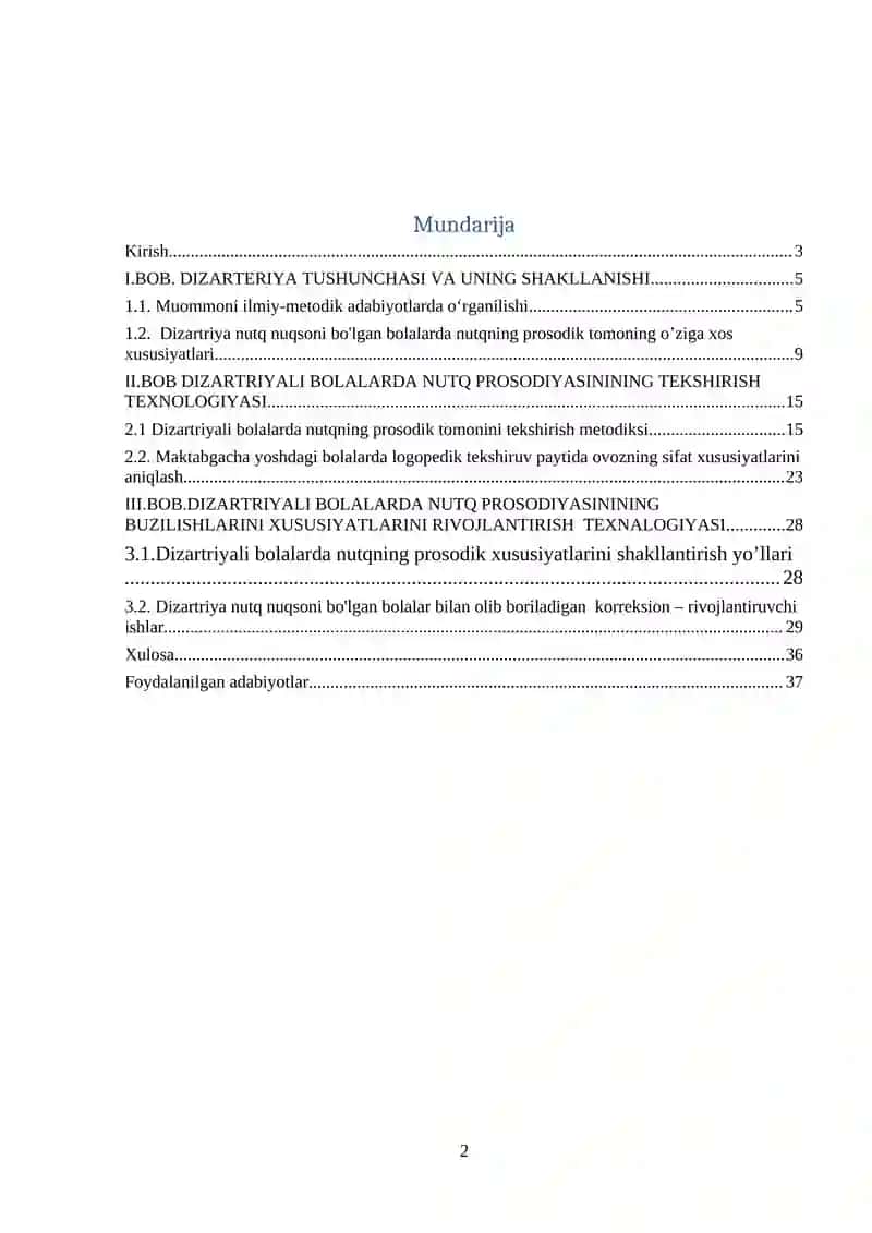 “Dizartriyali bolalarda nutq prosodiyasinining buzilishlarini bartaraf etish texnologiyasi.” 2