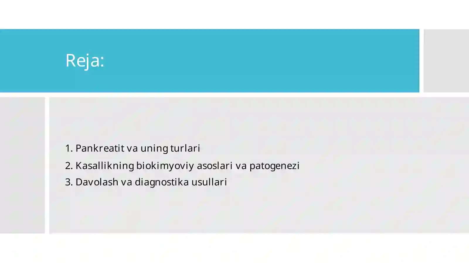 Pankreatit va uning turlari 2